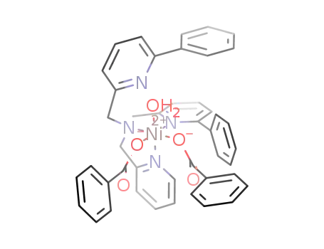 Molecular Structure of 872993-25-4 ([(N,N-bis((6-phenyl-2-pyridyl)methyl)-N-((2-pyridyl)methyl)amine)Ni(H<sub>2</sub>O)(benzoato)2])