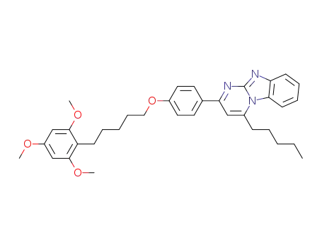 4-pentyl-2-(4-{[5-(2,4,6-trimethoxyphenyl)pentyl]oxy}phenyl)-pyrimido[1,2-a]benzimidazole