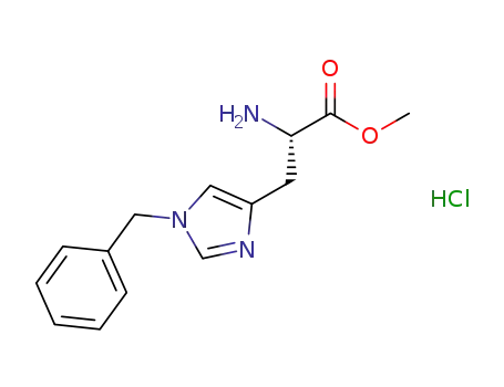 Molecular Structure of 274927-61-6 (1-Phenylmethyl-L-histidine methyl ester monohydrochloride)