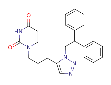 1-(3-(1-(2,2-diphenylethyl)-1H-1,2,3-triazol-5-yl)propyl)pyrimidine-2,4(1H,3H)-dione