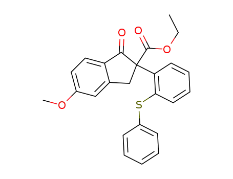ethyl 5-methoxy-1-oxo-2-(2-(phenylthio)phenyl)-2,3-dihydro-1H-indene-2-carboxylate