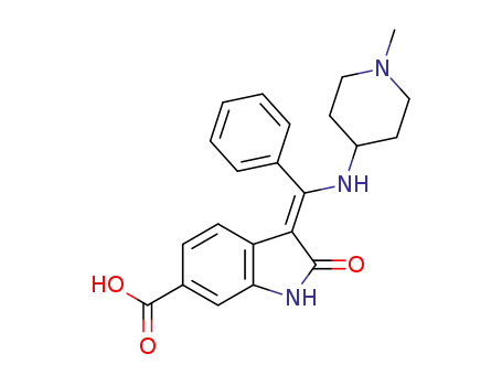 (Z)-3-[(1-methyl-piperidin-4-ylamino)phenylmethylene]-2-oxo-2,3-dihydro-1H-indole-6-carboxylic acid