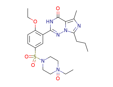 Imidazo[5,1-f][1,2,4]triazin-4(1H)-one, 2-[2-ethoxy-5-[(4-ethyl-4-oxido-1-piperazinyl)sulfonyl]phenyl]-5-methyl-7-propyl-