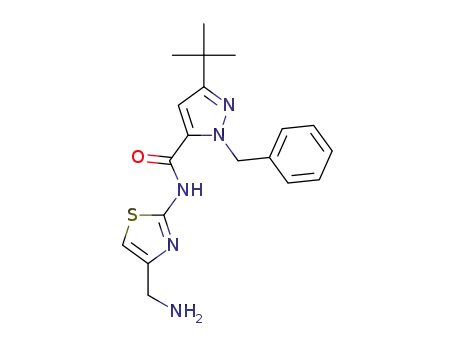 3-tert-butyl-N-(4-(aminomethyl)thiazol-2-yl)-1-benzyl-1H-pyrazole-5-carboxamide