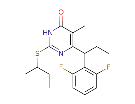 4(3H)-Pyrimidinone,
6-[1-(2,6-difluorophenyl)propyl]-5-methyl-2-[(1-methylpropyl)thio]-