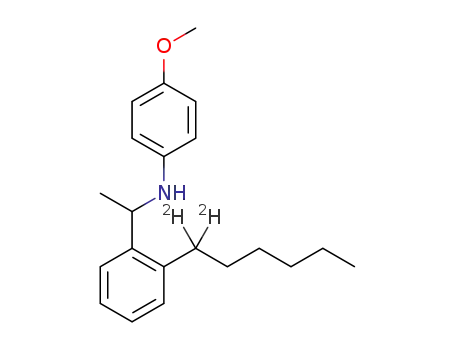 N-[1-{2-(1,1-dideutero-n-hexyl)phenyl}ethyl]-4-methoxyaniline