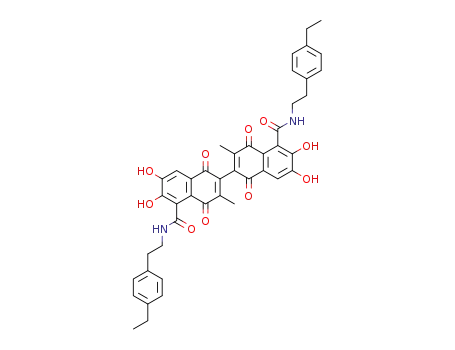 N<sub>5</sub>,N<sub>5</sub>'-bis(4-ethylphenethyl)-6,6',7,7'-tetrahydroxy-3,3'-dimethyl-1,1',4,4'-tetraoxo-1,1',4,4'-tetrahydro-2,2'-binaphthyl-5,5'-dicarboxamide