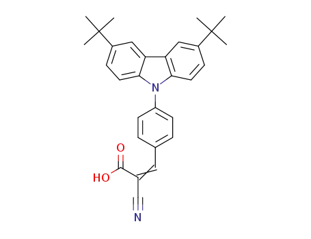 2-cyano-3-(4-(3,6-di-tert-butyl-9H-carbazole-9-yl)phenyl)acrylic acid
