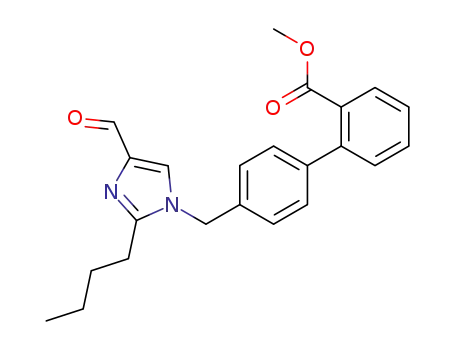 Molecular Structure of 470691-30-6 (4'-(2-butyl-4-formyl-imidazol-1-ylmethyl)-biphenyl-2-carboxylic acid methyl ester)