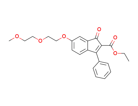 Molecular Structure of 1233319-96-4 (ethyl 6-[2-(2-methoxyethoxy)ethoxy]-1-oxo-3-phenyl-1H-indene-2-carboxylate)