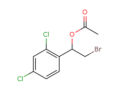 Molecular Structure of 1278521-18-8 (2-bromo-1-(2,4-dichlorophenyl)ethyl acetate)