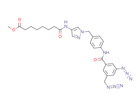 7-{1-[4-(3-azido-5-azidomethylbenzoylamino)benzyl]-1H-pyrazol-4-ylcarbamoyl}heptanoic acid methyl ester