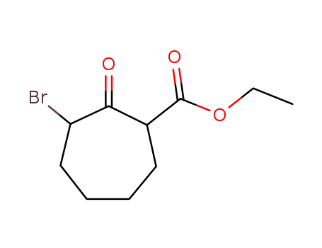 Molecular Structure of 58729-55-8 (ethyl 3-bromo-2-oxocyclocycloheptanecarboxylate)