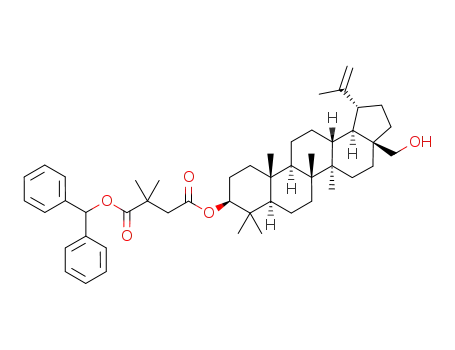 Molecular Structure of 1252258-40-4 (3-O-(3',3'-dimethylsuccinyl)betulin benzhydryl ester)