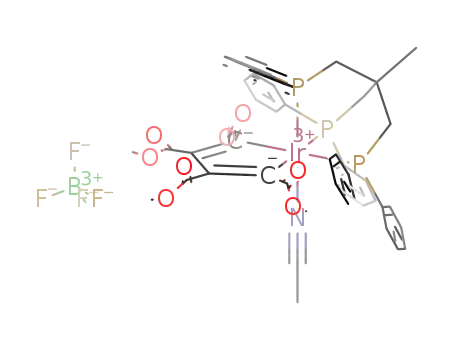 [(κ2-(C1,C4-(C(methoxycarbonyl))4)(iridium)(1,1,1-tris(diphenylphosphinomethyl)ethane)(acetonitrile)](tetrafluoroborate)