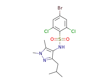4-bromo-2,6-dichloro-N-(3-isobutyl-1,5-dimethyl-1H-pyrazol-4-yl)benzenesulfonamide