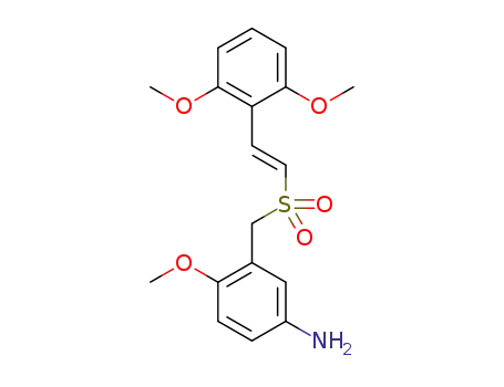 (E)-2',6'-dimethoxystyryl-6-methoxy-3-aminobenzylsulfone