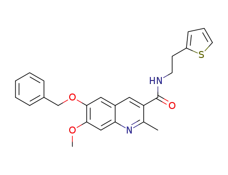 6-benzyloxy-7-methoxy-2-methyl-N-(2-(thiophen-2-yl)ethyl)quinoline-3-carboxamide