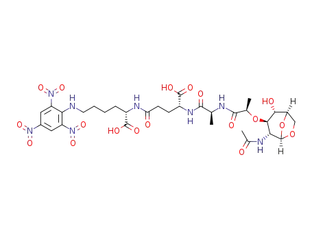Molecular Structure of 1257317-25-1 (N-acetyl-1,6-anhydromuramyl-L-Ala-γ-D-Glu-[N-ε-(2,4,6-trinitrophenyl)-L-lysine])