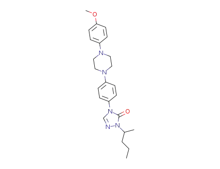 Molecular Structure of 1339803-77-8 (4-(4-(4-(4-methoxyphenyl)piperazin-1-yl)phenyl)-1-(pentan-2-yl)-1H-1,2,4-triazol-5(4H)-one)