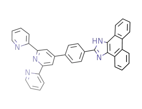 Molecular Structure of 1350456-12-0 (2-(4-[2,2':6',2'']terpyridine-4'-yl-phenyl)-1H-phenanthro[9,10-d]-imidazole)