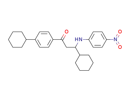 3-(4-nitrophenylamino)-3-cyclohexyl-1-(4-cyclohexyl-phenyl)-propan-1-one