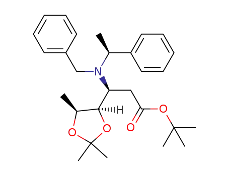 tert-butyl (3S,4R,5S,αS)-3-[N-benzyl-N-(α-methylbenzyl)amino]-4,5-O-isopropylidene-4,5-dihydroxyhexanoate