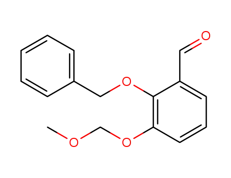 Molecular Structure of 1221065-15-1 (2-(benzyloxy)-3-(methoxymethoxy)benzaldehyde)