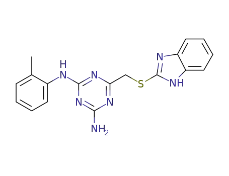 6-[(1H-benzo[d]imidazol-2-ylthio)methyl]-N<sub>2</sub>-o-tolyl-1,3,5-triazine-2,4-diamine
