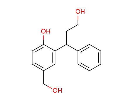 Molecular Structure of 1312416-97-9 (Benzenepropanol, 2-hydroxy-5-(hydroxyMethyl)-γ-phenyl-)