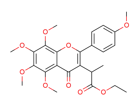 ethyl 2-(5,6,7,8-tetramethoxy-2-(4-methoxyphenyl)-4-oxo-4H-chromen-3-yl)propanoate