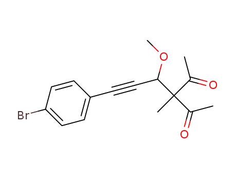 3-(3-(4-bromophenyl)-1-methoxyprop-2-ynyl)-3-methylpentane-2,4-dione