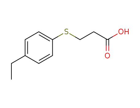 Molecular Structure of 102143-23-7 (3-((4-ethylphenyl)thio)propanoic acid)