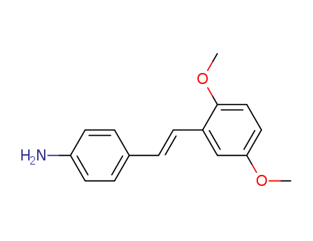 Molecular Structure of 32180-65-7 (4-[2-(2,5-dimethoxyphenyl)vinyl]aniline)
