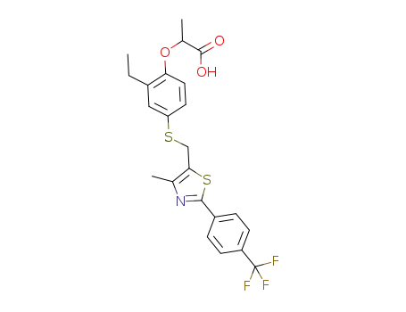 2-{2-ethyl-4-[(4-methyl-2-(4-trifluoromethylphenyl)thiazol-5-yl)methylthio]phenoxy}propanoic acid
