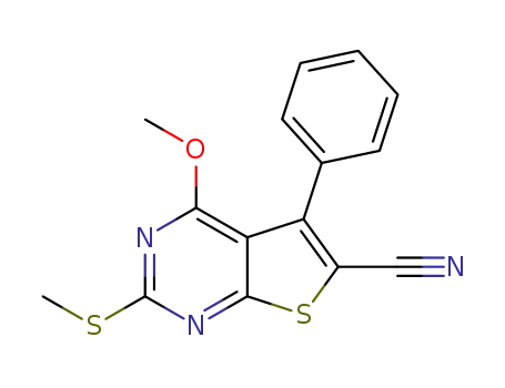 4-methoxy-2-methylsulfanyl-5-phenylthieno[2,3-d]pyrimidine-6-carbonitrile