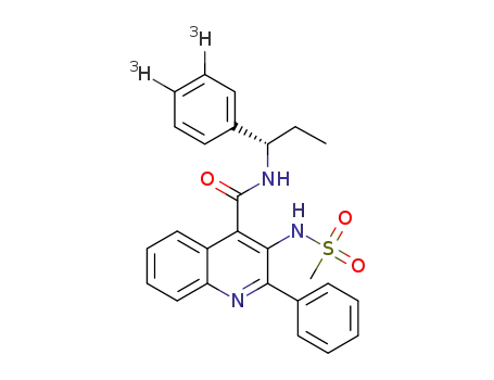(S)-N-(1-([3,4-<sup>(3)</sup>H<sub>2</sub>]phenyl)propyl)-3-(methylsulfonamido)-2-phenylquinoline-4-carboxamide