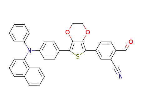 4-(5-(p-(naphthylphenylamino)phenyl)-3,4-ethylenedioxythiophen-2-yl)-2-cyanobenzaldehyde