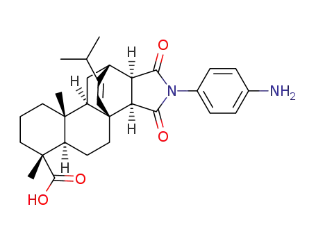 Molecular Structure of 1239195-15-3 (maleopimaric acid N-(p-aminophenyl)imide)