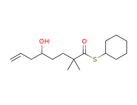 S-cyclohexyl 5-hydroxy-2,2-dimethyloct-7-enethioate