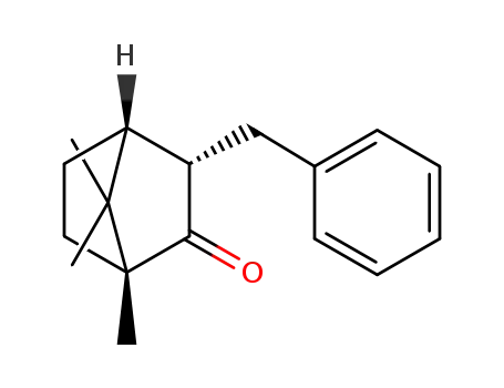 Molecular Structure of 38253-64-4 ((1R,3S,4R)-3-benzyl-1,7,7-trimethylbicyclo[2.2.1]heptan-2-one)