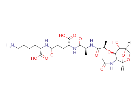 Molecular Structure of 1222520-56-0 (N-acetyl-1,6-anhydromuramyl-L-Ala-γ-D-Glu-L-Lys)