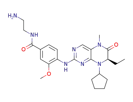 (R)-N-(2-aminoethyl)-4-(8-cyclopentyl-7-ethyl-5-methyl-6-oxo-5,6,7,8-tetrahydropteridin-2-ylamino)-3-methoxybenzamide
