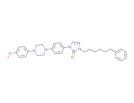 Molecular Structure of 1339803-82-5 (4-(4-(4-(4-methoxyphenyl)piperazin-1-yl)phenyl)-1-(6-phenylhexyl)-1H-1,2,4-triazol-5(4H)-one)