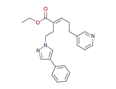 ethyl 2-[2-(4-phenyl-1H-pyrazol-1-yl)ethyl]-5-(E)-pyridin-3-ylpent-2-enoate