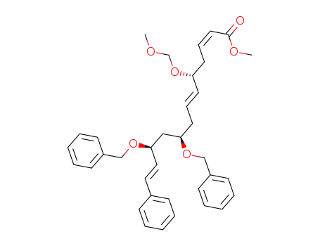 methyl (2Z,5R,6E,9R,11S,12E)-9,11-di(benzyloxy)-5-(methoxymethoxy)-13-phenyl-2,6,12-tridecatrienoate