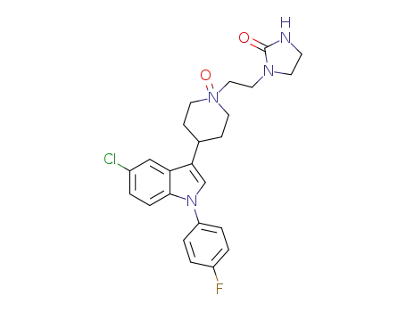 Molecular Structure of 1273523-92-4 (1-[2-[4-[5-chloro-1-(4-fluorophenyl)-1H-indol-3-yl]-1-oxo-1-piperidinyl]ethyl]-imidazolidin-2-one)