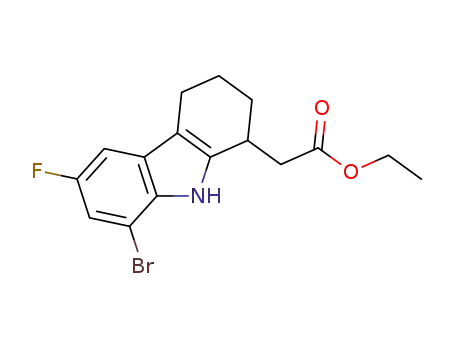 1H-Carbazole-1-acetic acid, 8-bromo-6-fluoro-2,3,4,9-tetrahydro-, ethyl
ester