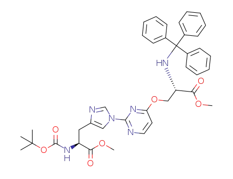 (S)-methyl 3-(2-(4-(2-(S)-tertbutoxycarbonylamino-2-methoxycarbonylethyl)imidazol-1-yl)pyrimidin-4-yloxy)-2-(tritylamino)propanoate