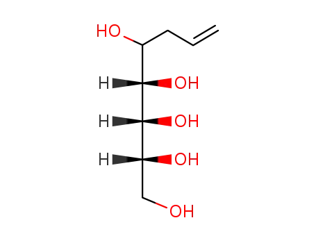 Molecular Structure of 195196-45-3 ((2R,3R,4S)-1,2,3,4,5-pentahydroxyoct-7-ene)